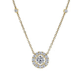 Diamond Halo Necklace - Dracakis Jewellers